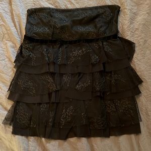 Black lace skirt